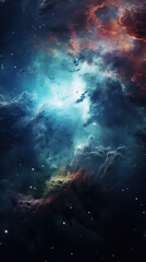 Fototapeta premium Cosmic nebula background,created with generative ai tecnology.