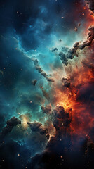 Fototapeta na wymiar Cosmic nebula background,created with generative ai tecnology.