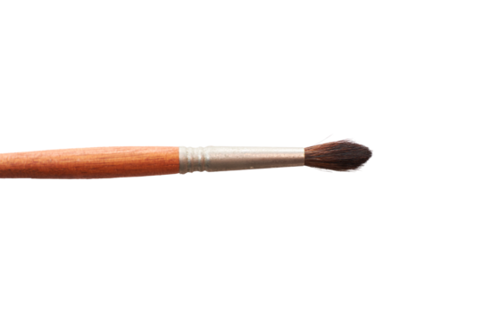 Watercolor brush on transparent background. creativity and art.
