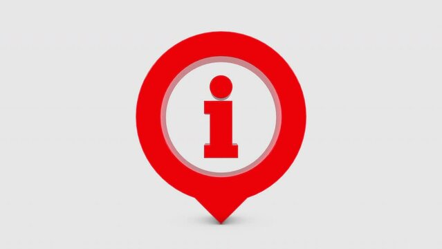 3d animation of Information icon