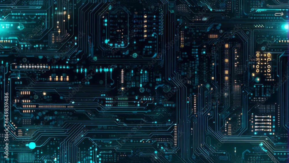 Poster futuristic server abstract background circuit board
