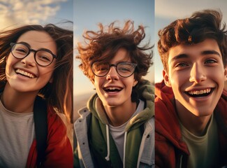 Teenagers with glasses