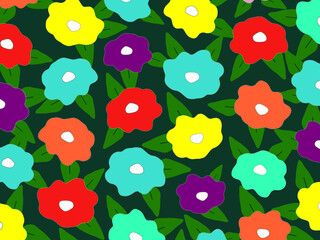 Vector floral pattern, background, wallpaper