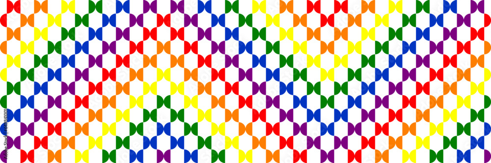 Poster horizontal colorful rainbow semicircle zigzag design for pattern and background.