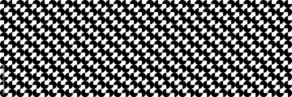 Aufkleber horizontal black halftone of three quarters design for pattern and background.
