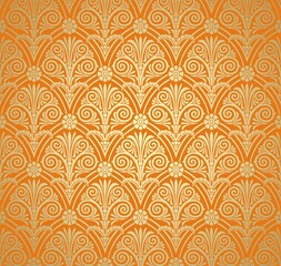 traditional paisley floral pattern , textile swatch , royal India	