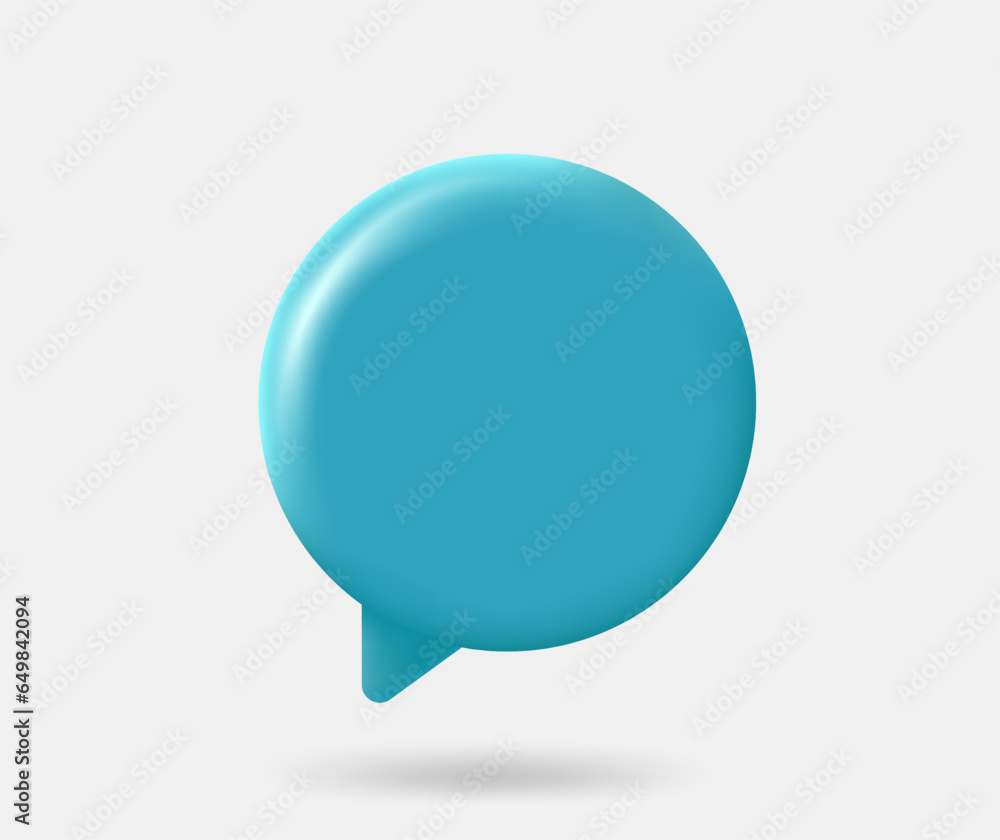 Aufkleber speech cloud with copy space. 3d vector isolated illustration