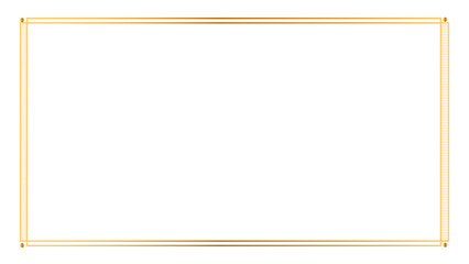 Rectangle golden frame border