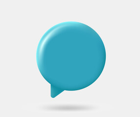 Speech cloud with copy space. 3d vector isolated illustration