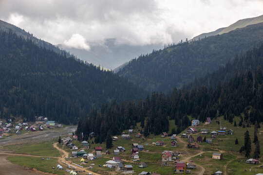 swiss mountains landscape, Georgia, Guria, Bakhmaro