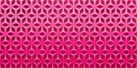 Pink color seamless geometric pattern background with Pink color Embosed effect