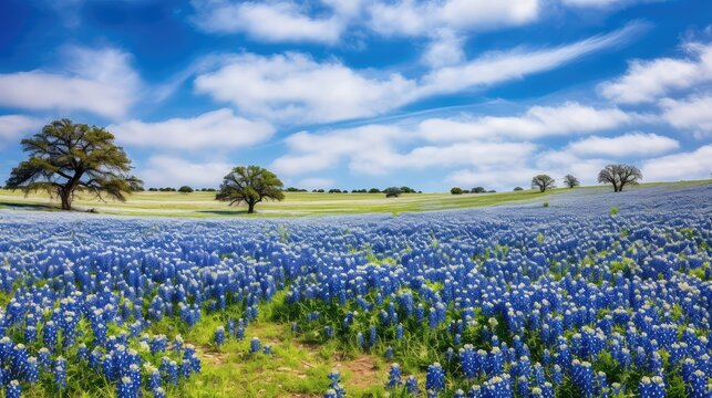 field texas bluebonnet prairies illustration s landscape, green meadow, flower spring field texas bluebonnet prairies
