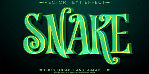 Snake horror text effect, editable halloween and scary text style © QuillArtistry
