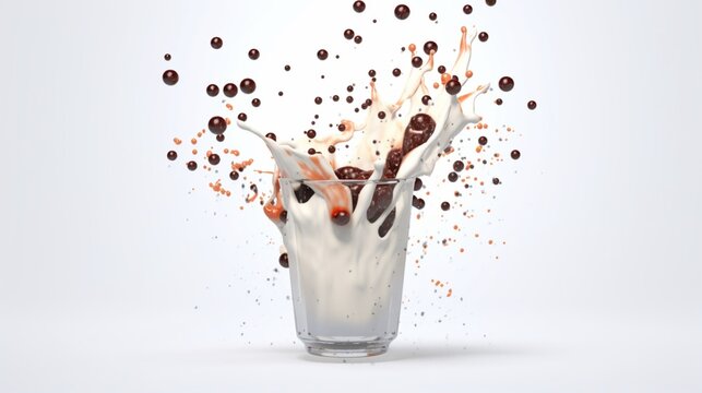 3d frit shake very apetitive 4k cartoon white background Generative Ai
