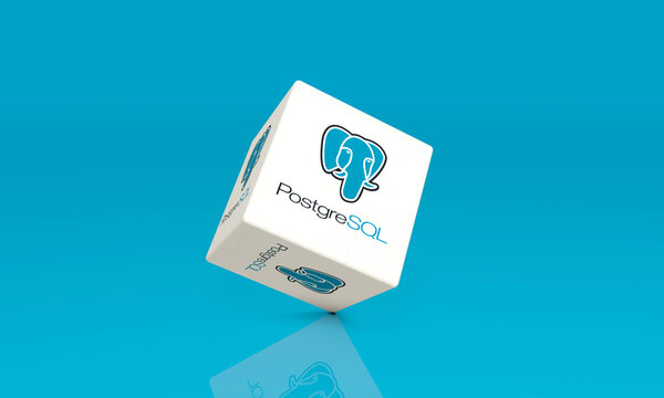 postgresql, Social Media Concept, Online communication applications. 3D Visual Design