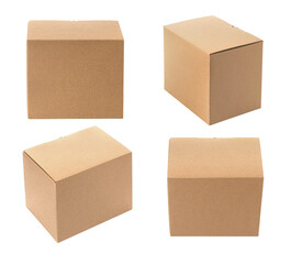 set of closed cardboard Box