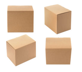 set of closed cardboard Box