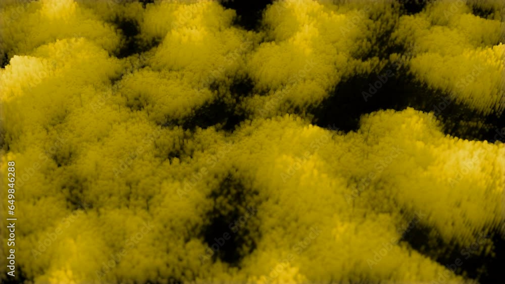 Poster colored abstract fog moving on black background. design. colored smoke on black surface in 3d space.