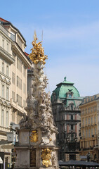 plague column is an memorial in WIEN VIENNA AUSTRIA in the inner city - obrazy, fototapety, plakaty