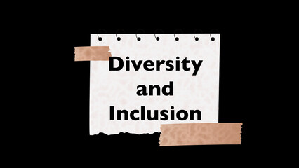Diversity and inclusion written on note 