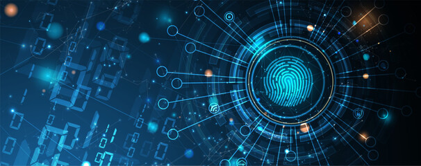 Cyber security and information or network protection. Future technology web services for business and internet project