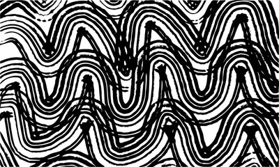 pattern with black stroke line art