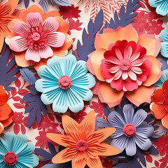 3d Boho Flower Background Digital Paper