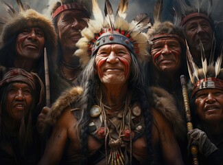 Obraz na płótnie Canvas Native American Group