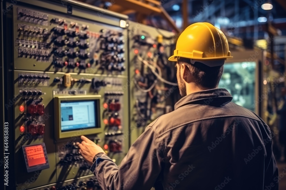 Aufkleber Electronic Plant Engineer in charge of monitoring and maintaining the factory work system to keep it working there is no system disruption in production plant, Electrical Mechanical.