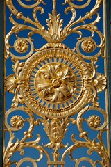 Close Up Of Golden Gates At Palace De La Concorde; Paris, France