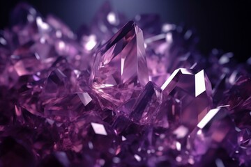enigmatic violet crystal artistic backdrop. Generative AI