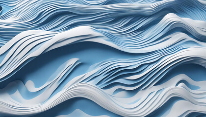 abstract blue wave Gennerative AI