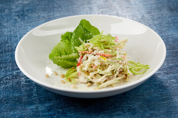 cabbage salad with celery and apple