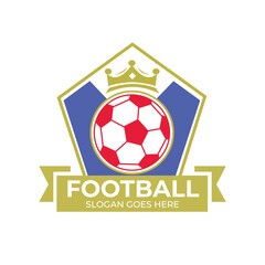 Obraz premium Football Badge Logo Design Templates Sport Team Identity Vector Illustrations