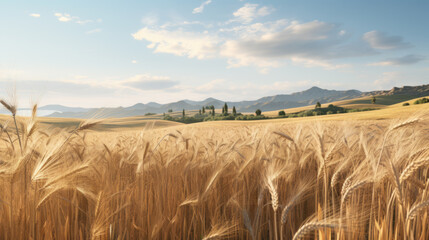Wheat field at dawn.