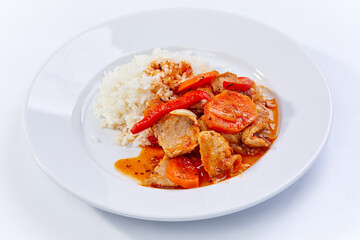rice with vegetables and soy meat
