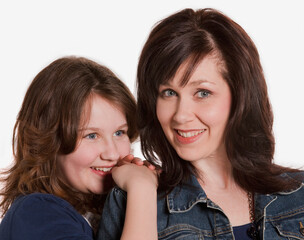 Portrait Of A Mother And Daughter; Edmonton, Alberta, Canada