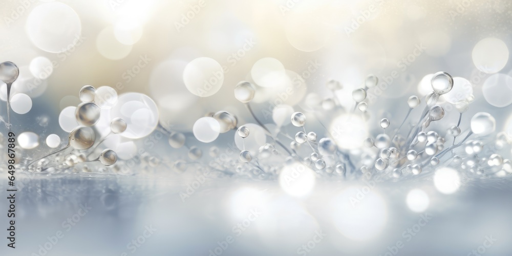 Poster a white abstract bokeh background. generative ai image aig30.