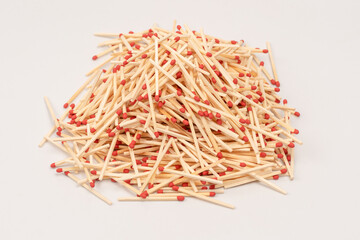 New matchsticks isolated on a background.