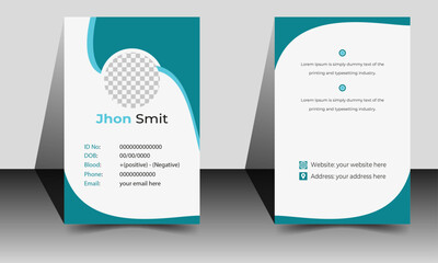  Double-sided creative business card D Card Design Template Vector for Employee and Others.
