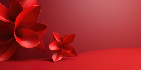 Beautiful abstract red floral design background. beautiful Generative AI AIG32