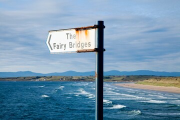 Signpost To 'the Fairy Bridges'; Bundoran, County Donegal, Ireland