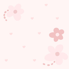 Obraz premium pink background with flowers