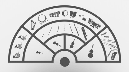 Orchestra Wallpaper - Seating Plan The Entire Orchestra - Light © Daniel Edwards
