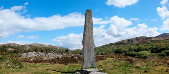 The Ballycrovane Ogham Stone Near Eyeries; County Cork, Ireland