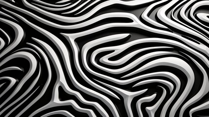 Futuristic Flair: Organic Zebra Artistry Against a Black Backdrop