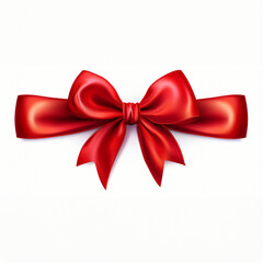 red bow isolated on white background