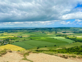 Green landscape with hills and trees