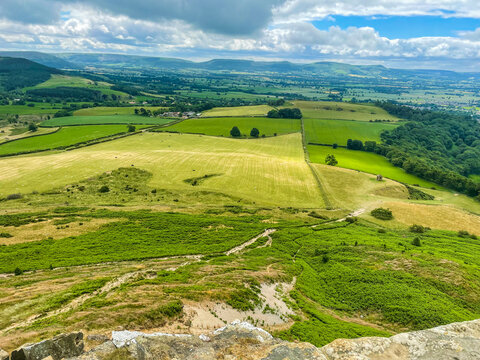 Green landscape with hills and trees