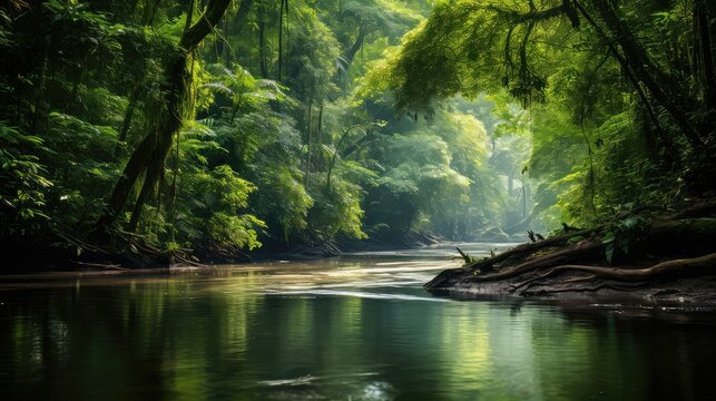 nature brunei rainforest pristine illustration landscape forest, green jungle, foliage borneo nature brunei rainforest pristine